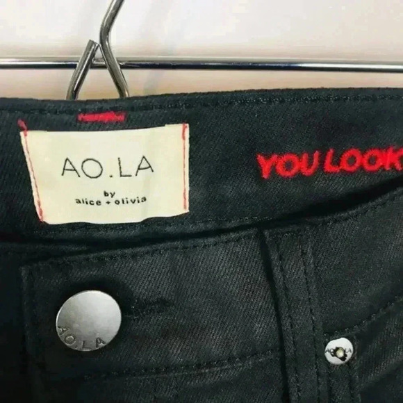 AO.LA Good Exposed Button Skinny Jeans Size 31 - Picture 4 of 8